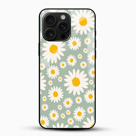 Daisy Floral Glass Case