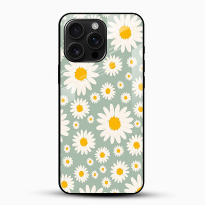 Daisy Floral Glass Case