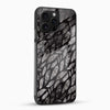 Dark Feather Pattern Glass Mobile Case – Minimal Aesthetic Design - Cover Stall