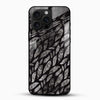 Dark Feather Pattern Glass Mobile Case – Minimal Aesthetic Design - Cover Stall
