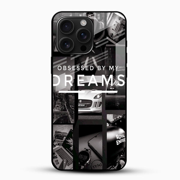 Dreams Dark Glass Mobile Cover - Cover Stall
