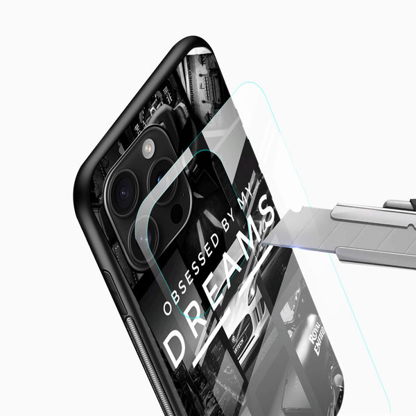 Dreams Dark Glass Mobile Cover - Cover Stall