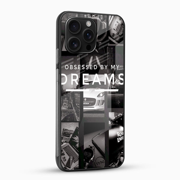 Dreams Dark Glass Mobile Cover - Cover Stall