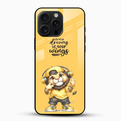 Dreams be your wings Glass Mobile Cover