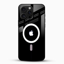 Black illuminated Ring Design Glass Phone Case