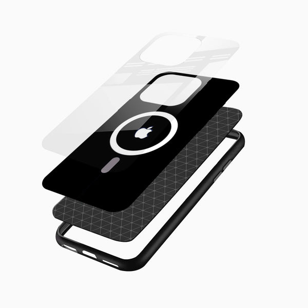 Black illuminated Ring Design Glass Phone Case - Cover Stall