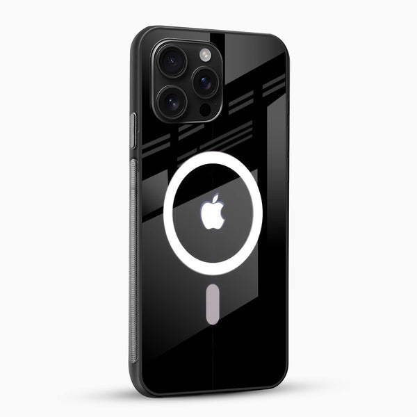 Black illuminated Ring Design Glass Phone Case - Cover Stall