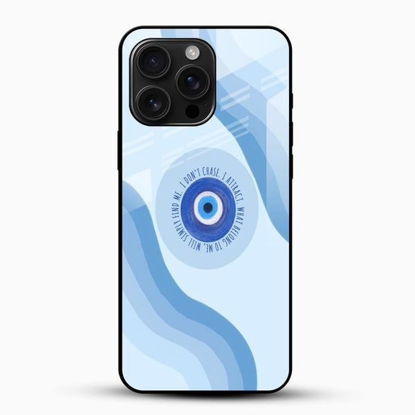 Blue Evil Eye Glass Mobile Case – Nazar Protection Aesthetic Design - Cover Stall