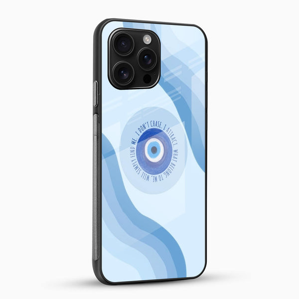 Blue Evil Eye Glass Mobile Case – Nazar Protection Aesthetic Design - Cover Stall