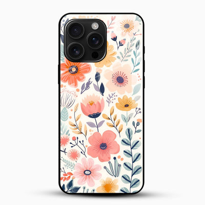 Pastel Blossom Floral Glass Mobile Cover – Cute Aesthetic