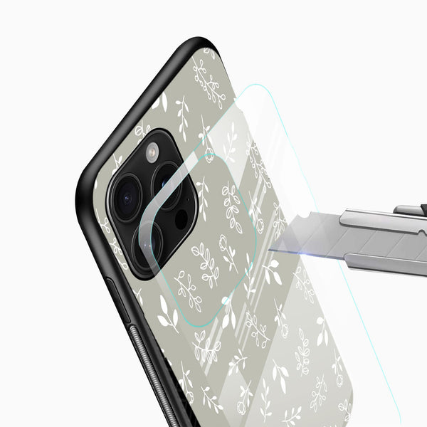 Floral Leaf Glass Case - Cover Stall