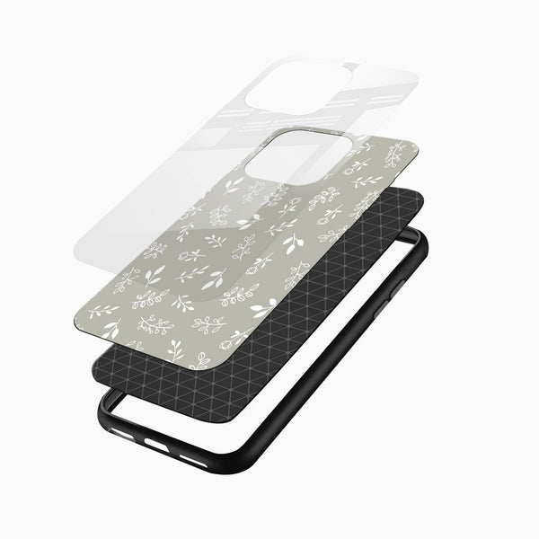 Floral Leaf Glass Case - Cover Stall