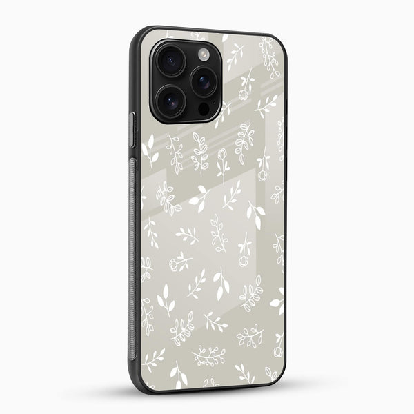 Floral Leaf Glass Case - Cover Stall