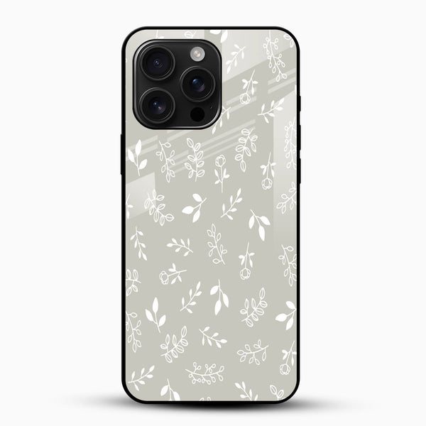 Floral Leaf Glass Case - Cover Stall