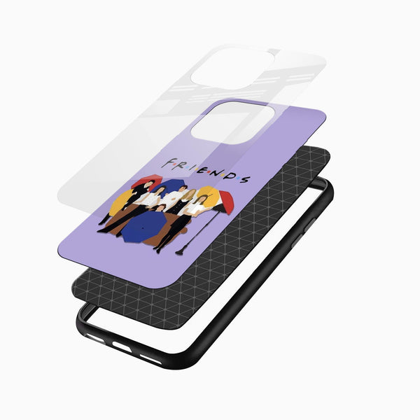 Friends Art Glass Mobile Cover – Pastel TV Show Design - Cover Stall