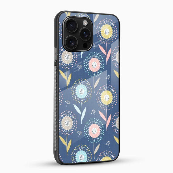 Fun Floral Pattern Glass Mobile Cover – Cute & Premium - Cover Stall