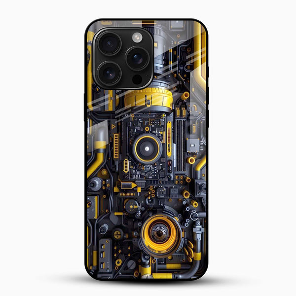 Futuristic Circuit Glass Case - Cover Stall