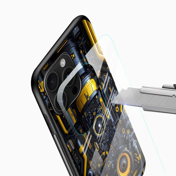 Futuristic Circuit Glass Case - Cover Stall