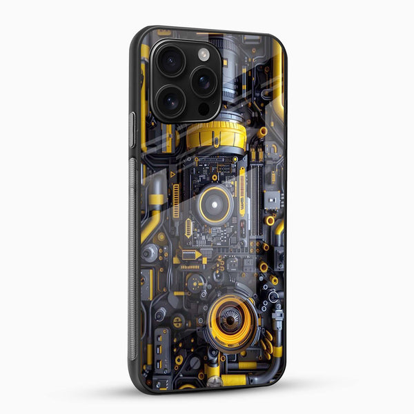Futuristic Circuit Glass Case - Cover Stall
