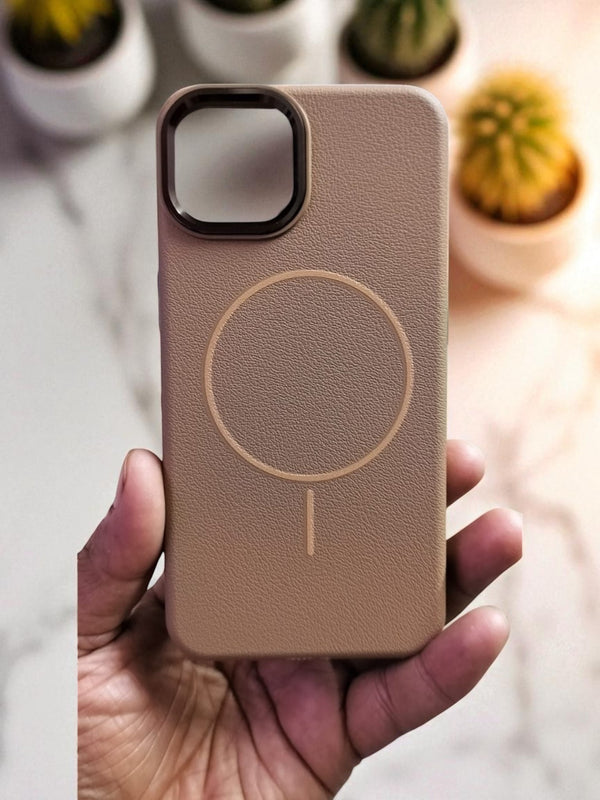 Golden Brown - Leather MagSafe Phone Case - Cover Stall