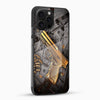 Golden Pistol Luxury Glass Mobile Cover – Bold Money - Cover Stall