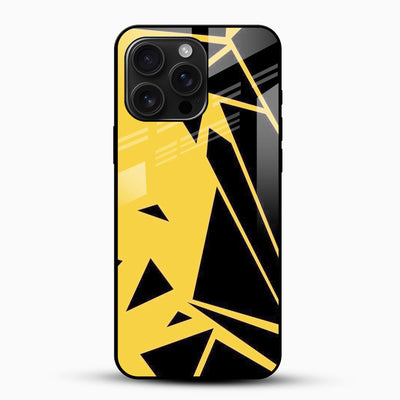 Yellow Abstract Graphic Glass Mobile Cover – Bold Geometric