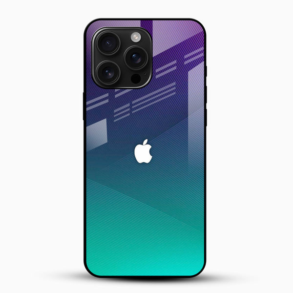 Green Blue Triangle Glass Case - Cover Stall