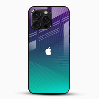Green Blue Triangle Glass Case
