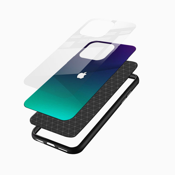 Green Blue Triangle Glass Case - Cover Stall