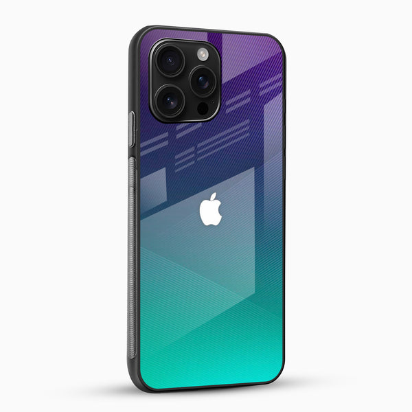 Green Blue Triangle Glass Case - Cover Stall