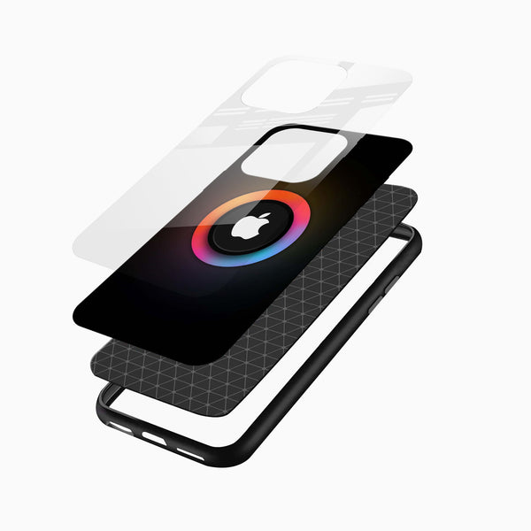HD Blur Colorful Ring Glass Mobile Case – Modern Luxury Design - Cover Stall