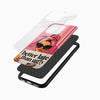 Premium glass back pink aesthetic girl phone case with vibrant print scratch resistant finish