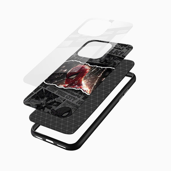 Premium glass back superhero comic case with detailed artwork and scratch resistant finish