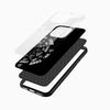 Premium glass back Om Sanskrit spiral phone case with detailed artwork

