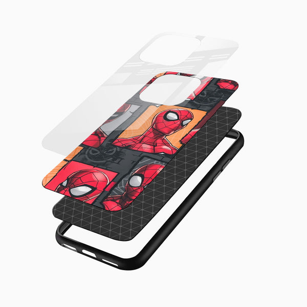 Spider Hero Comic Glass Mobile Cover