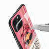 Slim fit pink designer mobile cover with shockproof edges and precise cutouts side view