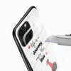 Slim shockproof quote phone case with protective edges side profile