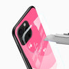 Slim shockproof pink quote phone case with protective edges side profile