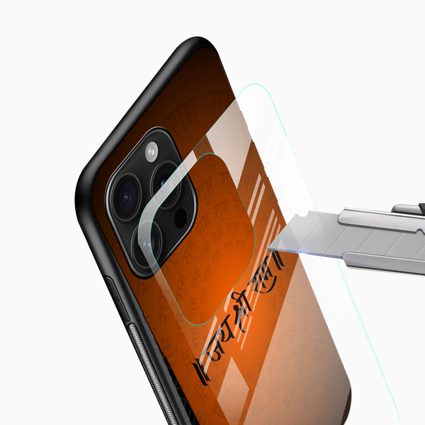 Slim shockproof Jai Shri Ram phone case with protective edges side profile