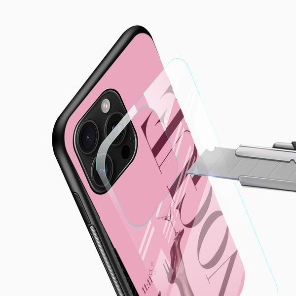 Slim shockproof pink designer phone case with protective edges side profile