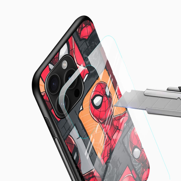 Spider Hero Comic Glass Mobile Cover