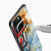 Floral River Landscape Glass Mobile Cover