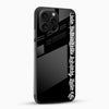 Black Mahakal designer phone case with glossy glass back angled view