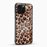 Leopard Print Glass Phone Case