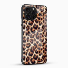 Leopard Print Glass Phone Case