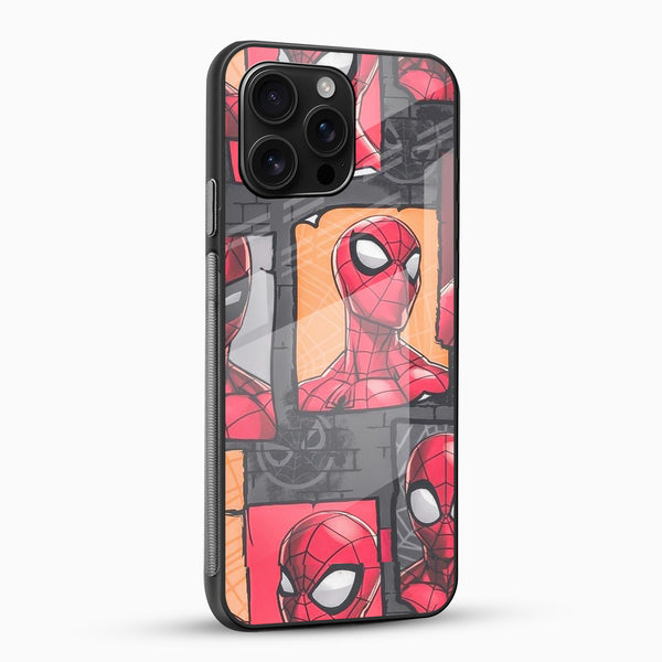 Spider Hero Comic Glass Mobile Cover