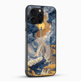 Celestial Lighthouse Glass Mobile Cover