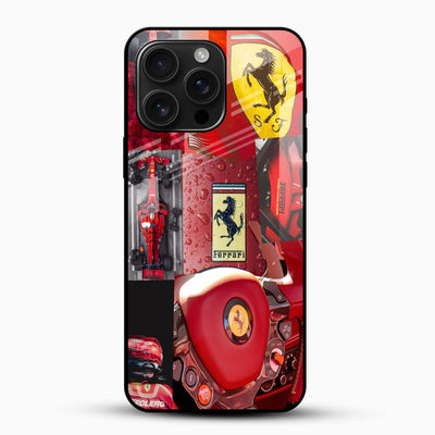 Racing SuperCar Collage Glass Phone Case