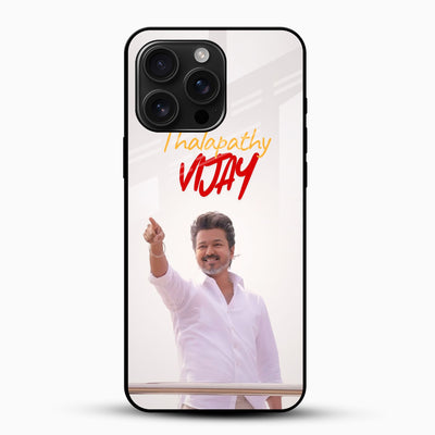 Thalapathy Vijay Fan Art Glass Phone Case