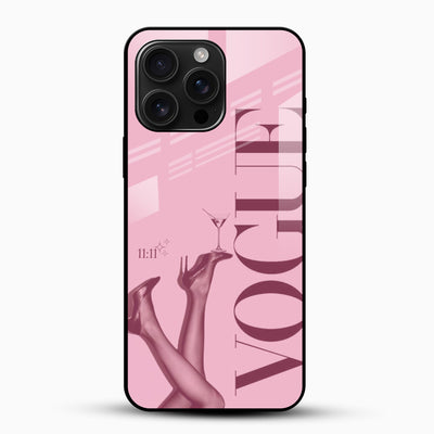 Pink Vogue Aesthetic Glass Phone Case